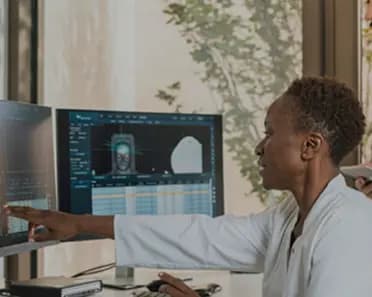 Researcher working